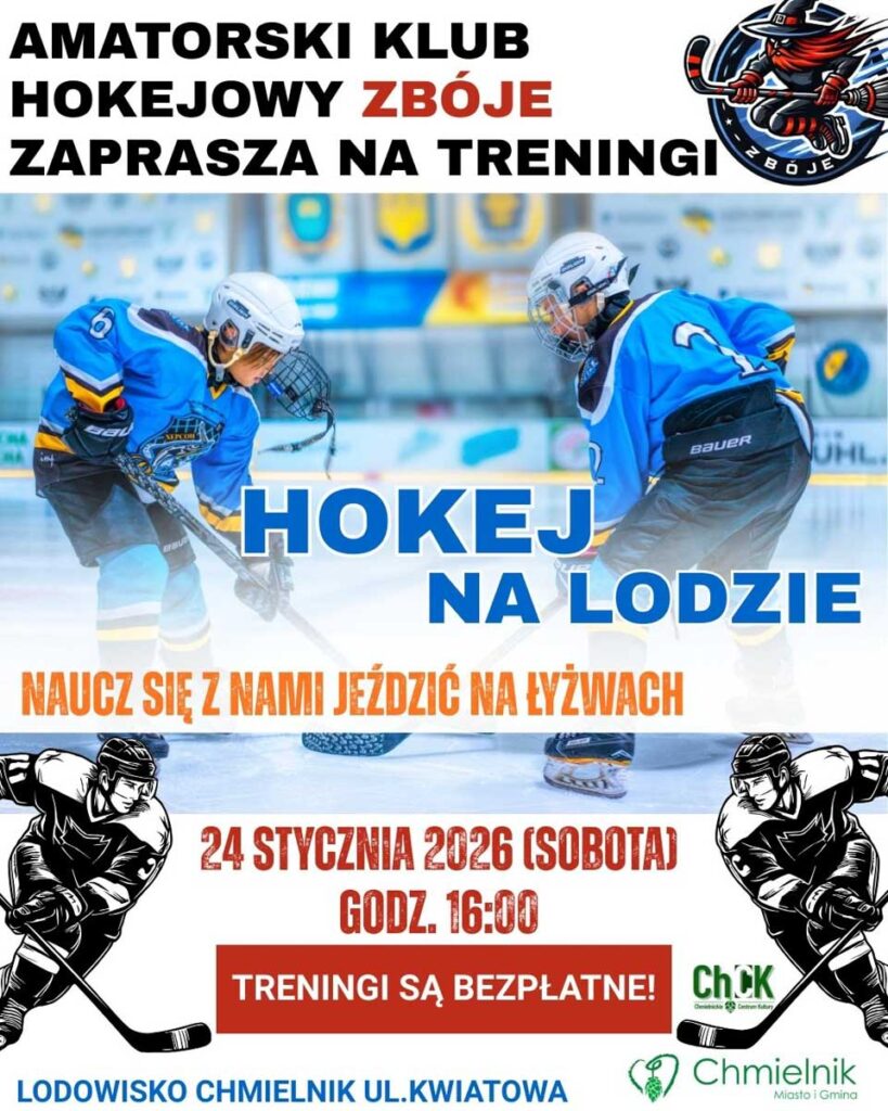trening hokeja na lodzie w chmielniku