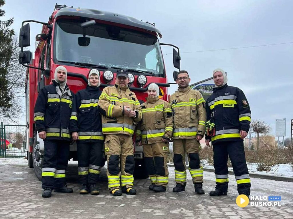 Cwiczenia z ratownictwa lodowego nad „Stawem Niemieckim w Busku Zdroju 1