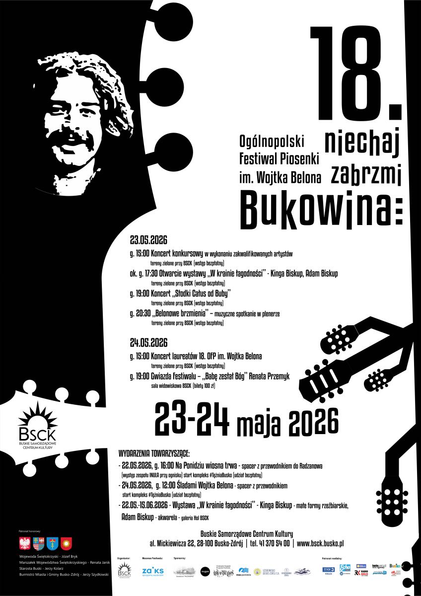 festiwal imienia wojciecha belona w busku zdroju program