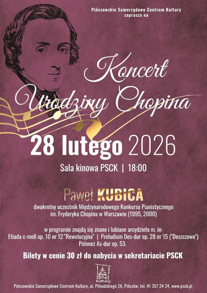 urodziny chopina koncert urodziny chopina w pińczowie