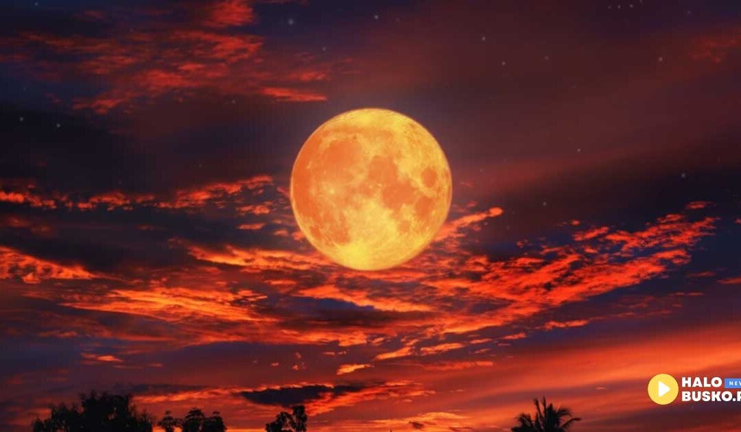 Wielki, pomarańczowy Księżyc pokaże się nad horyzontem Buska-Zdroju.