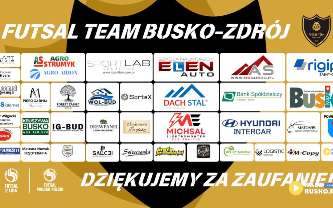 Siła lokalnej współpracy – to oni wspierają Futsal Team Busko-Zdrój.