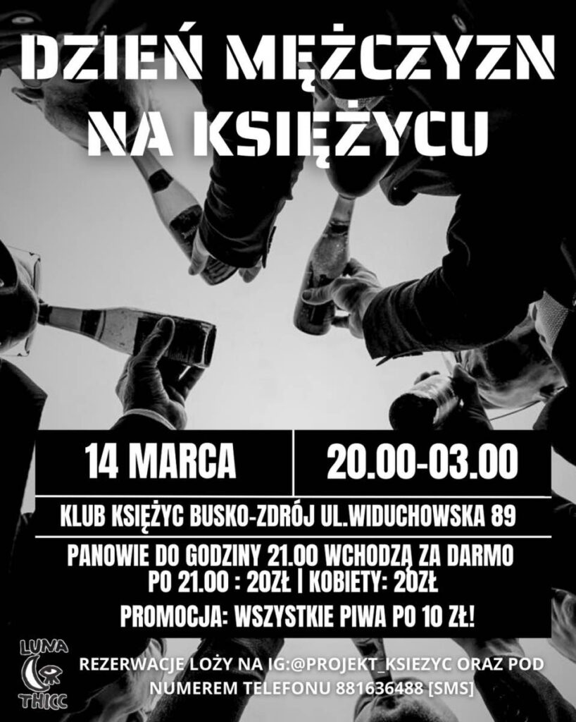 dzień mężczyzn w klubie księżyc w busku-zdroju