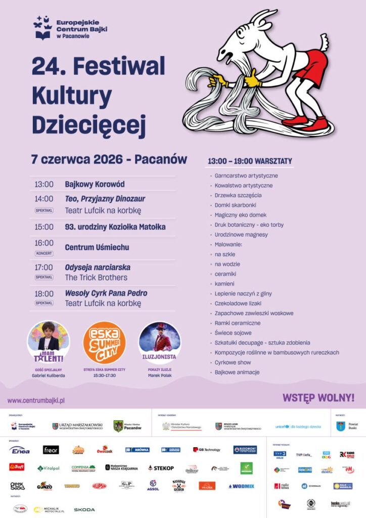 24. Festiwal Kultury Dziecięcej – Pacanów 2026.