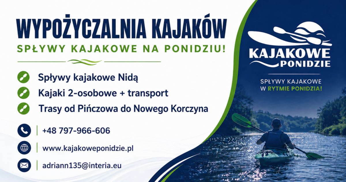 kajakowe ponidzie - spływ rzeką nidą kajakiem