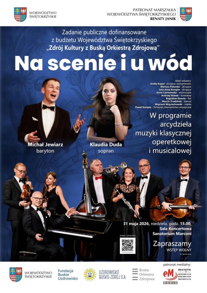koncert na scenie i u wód w busku-zdroju