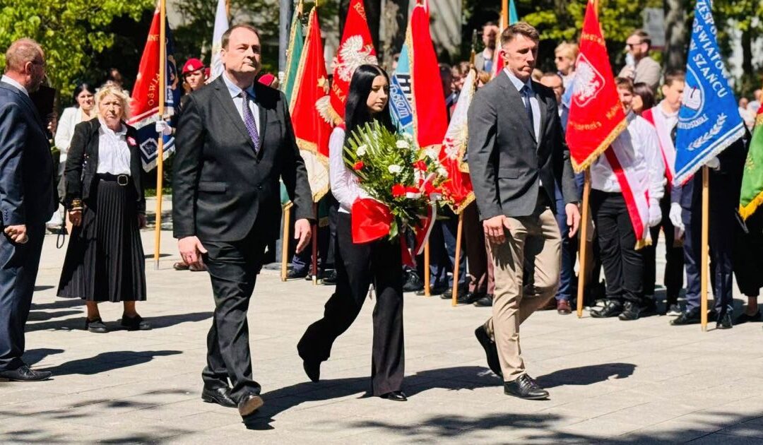 Uroczyste obchody Święta Konstytucji 3 Maja w Busku-Zdroju.