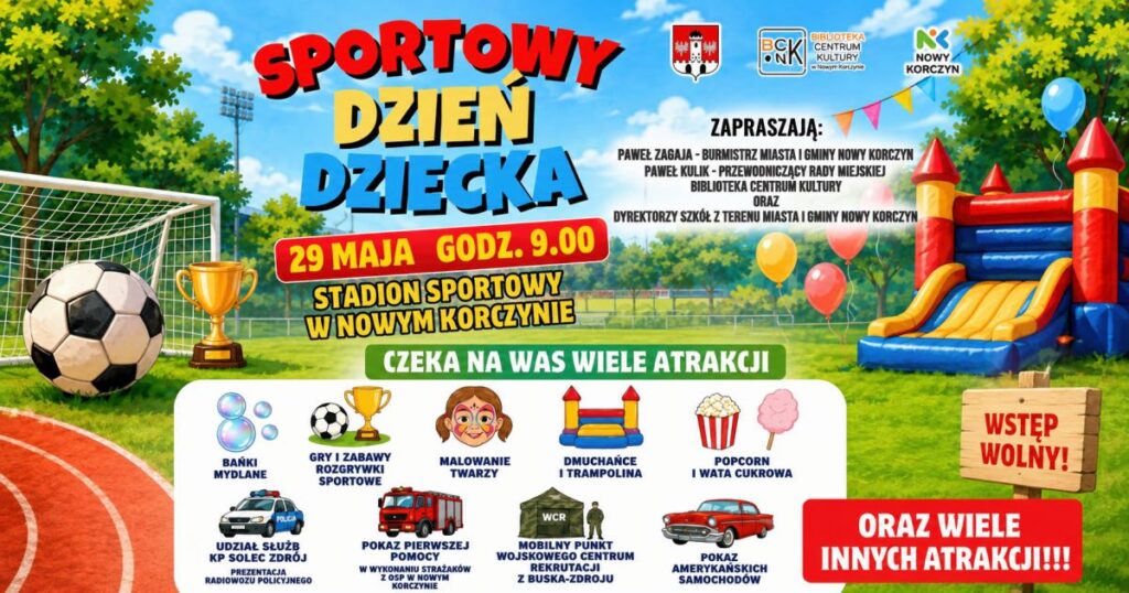 dzień rodziny sportowy dzień dziecka w nowym korczynie