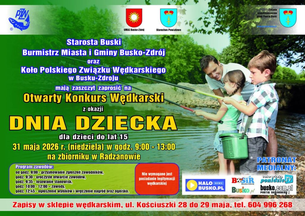 konkurs wędkarski zawody wedkarskie z okazji dnia dziecka w radzanowie