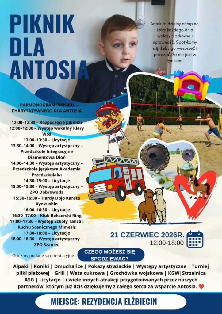 piknik charytatywny dla antosia Piknik dla Antosia w Elżbiecinie