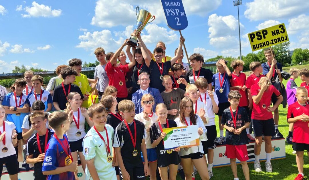 PSP nr 2 w Busku-Zdroju ponownie najlepsza. Obrońcy tytułu triumfowali podczas Buskiego Dnia Sportu 2026!