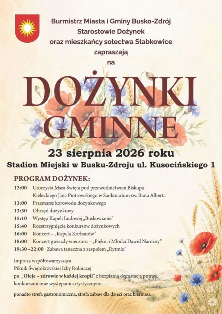dożynki gminne 2026 Dożynki Gminne 2026 w Busku-Zdroju