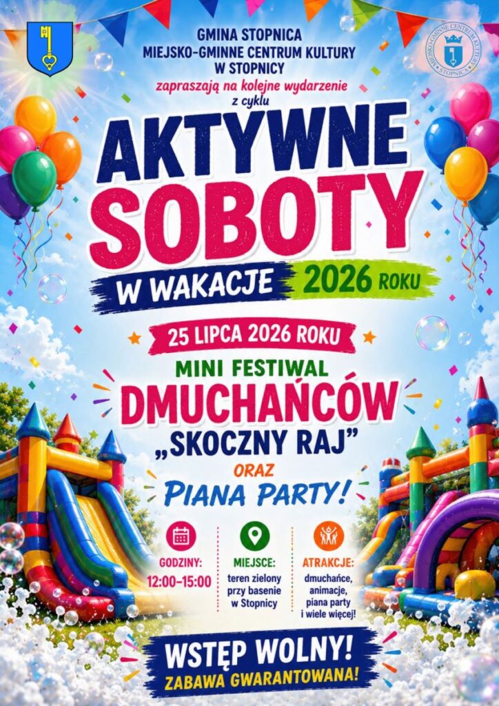 Mini Festiwal Dmuchańców i Piana Party w Stopnicy