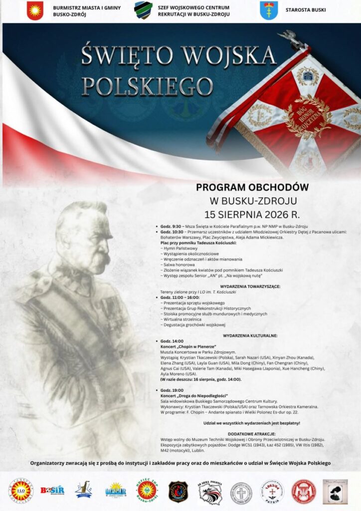Święto Wojska Polskiego 2026 w Busku-Zdroju Święto Wojska Polskiego 2026 w Busku-Zdroju