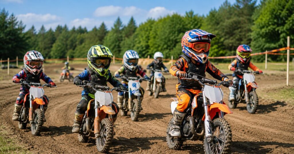 dzieci dzieci wystartują podczas zawodów enduro w szańcu