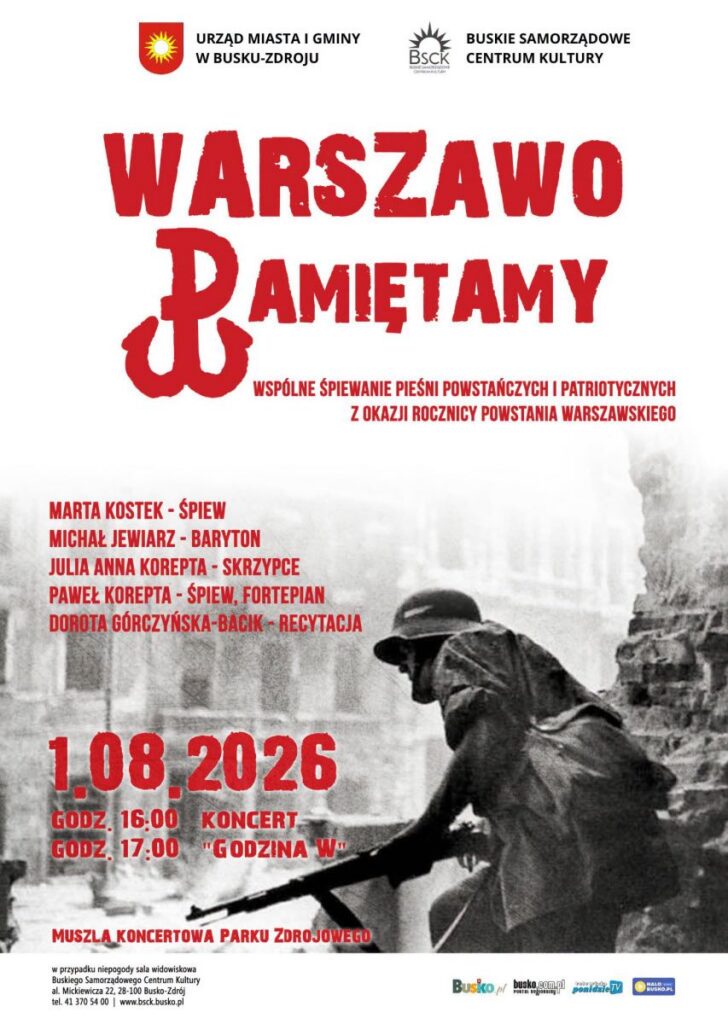 koncert z okazji 82. rocznicy Powstania Warszawskiego w Busku Zdroju