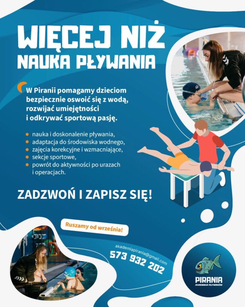 nabory zajęcia z pływania w busku-zdroju - akademia pływaków pirania