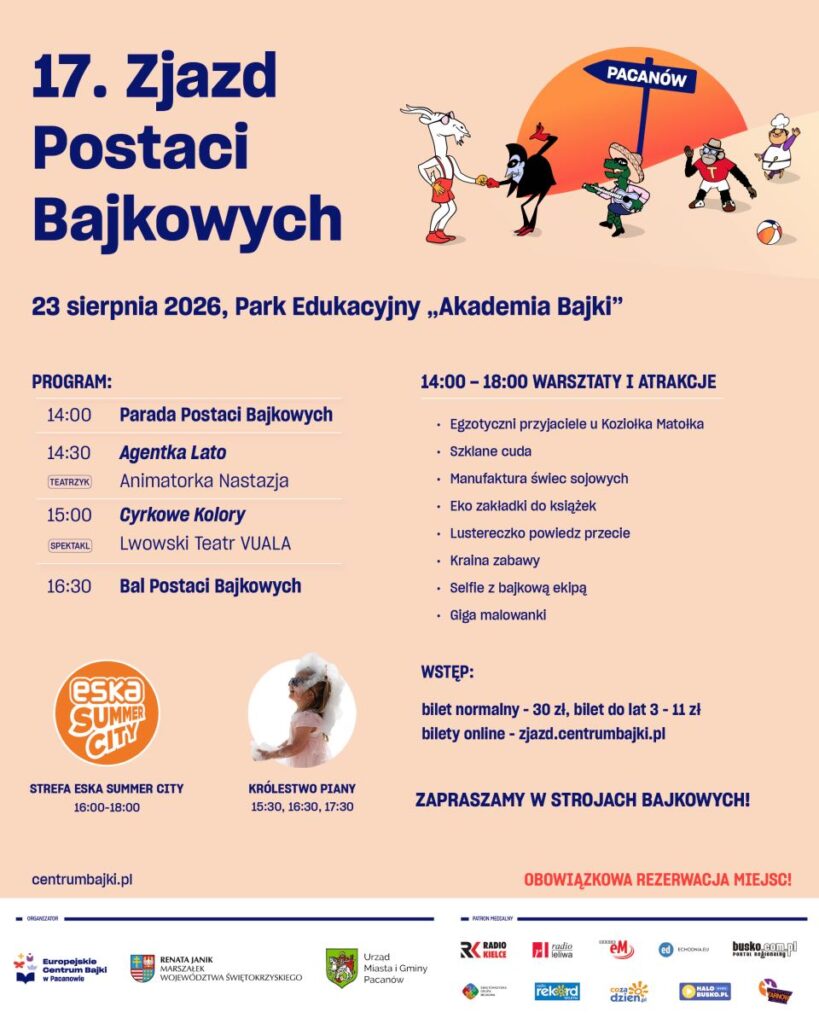 zjazd postaci bajkowych w pacanowie 17. Zjazd Postaci Bajkowych w Pacanowie
