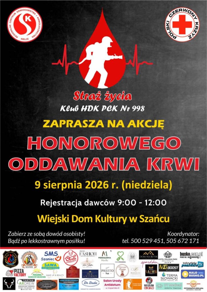 akcja honorowego oddawania krwi Akcja honorowego oddawania krwi w Szańcu
