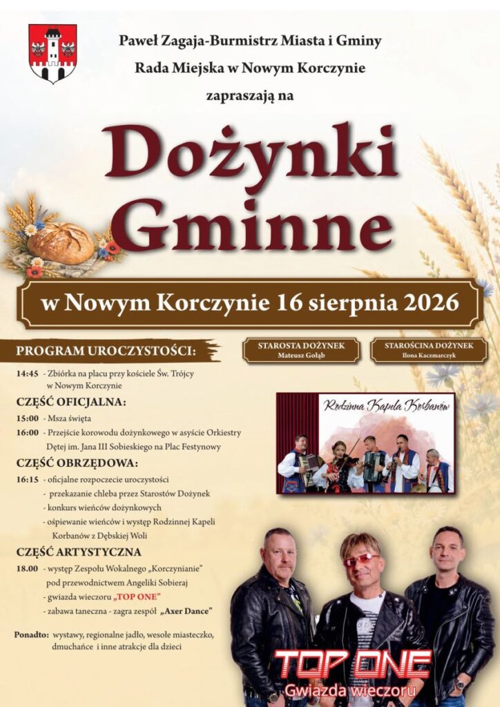 dożynki Dożynki Gminne w Nowym Korczynie 2026