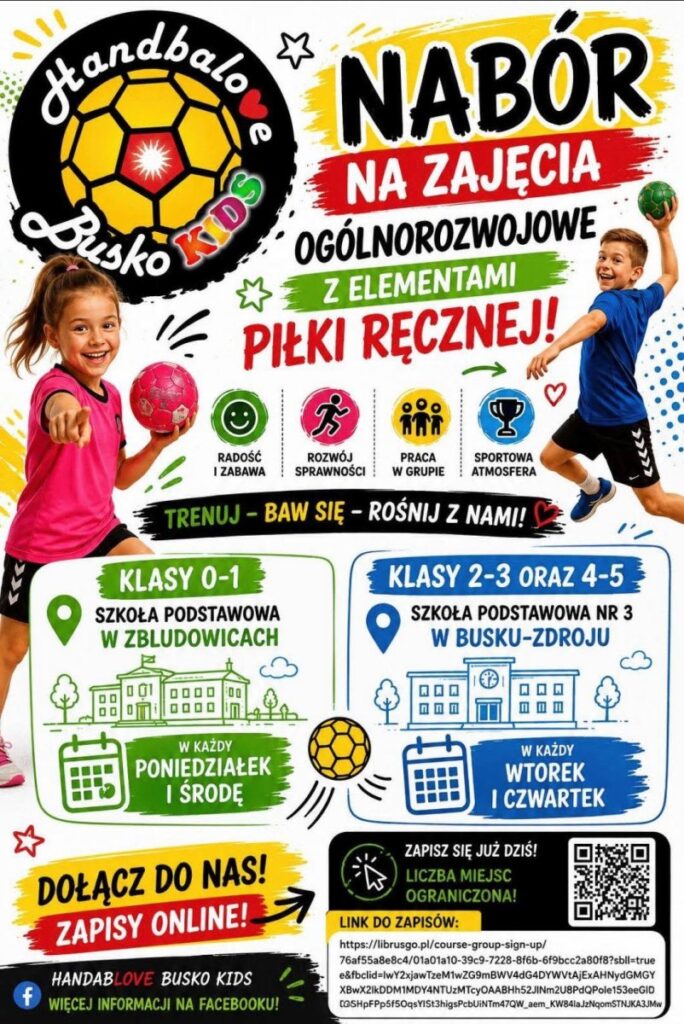 Nabór na zajęcia piłki ręcznej w Busku-Zdroju i Zbludowicach