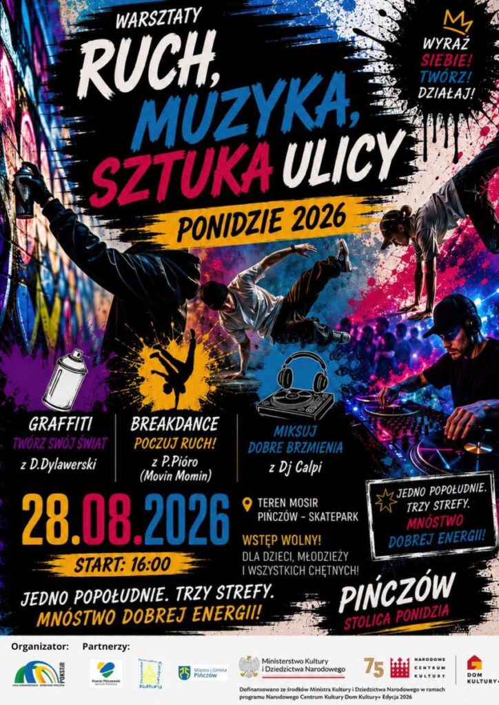 Warsztaty Ruch, Muzyka, Sztuka Ulicy w Pińczowie
