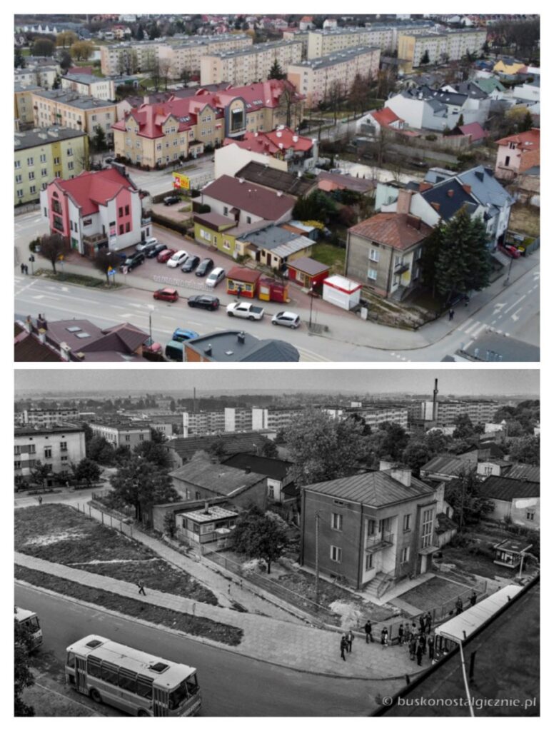 ulica kopernika w busku-zdroju kiedyś i dziś