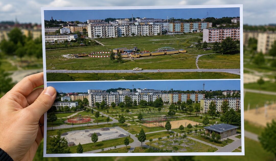 Środowe wspomnienia z Buska-Zdroju. Tereny przy Kusocińskiego kiedyś i dziś.