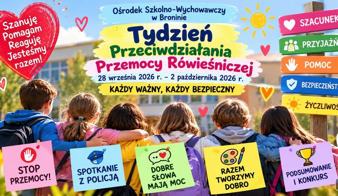 Dziś rusza Tydzień Przeciwdziałania Przemocy Rówieśniczej w Broninie