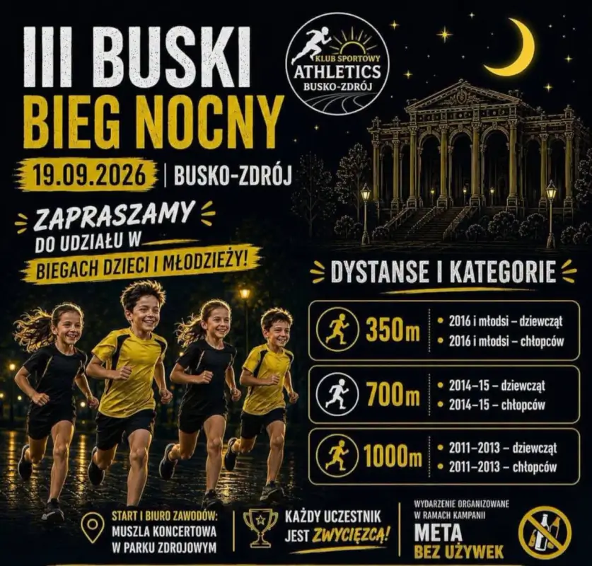 Dzieci i młodzież pobiegną w III Buskim Biegu Nocnym Dzieci i młodzież pobiegną w III Buskim Biegu Nocnym