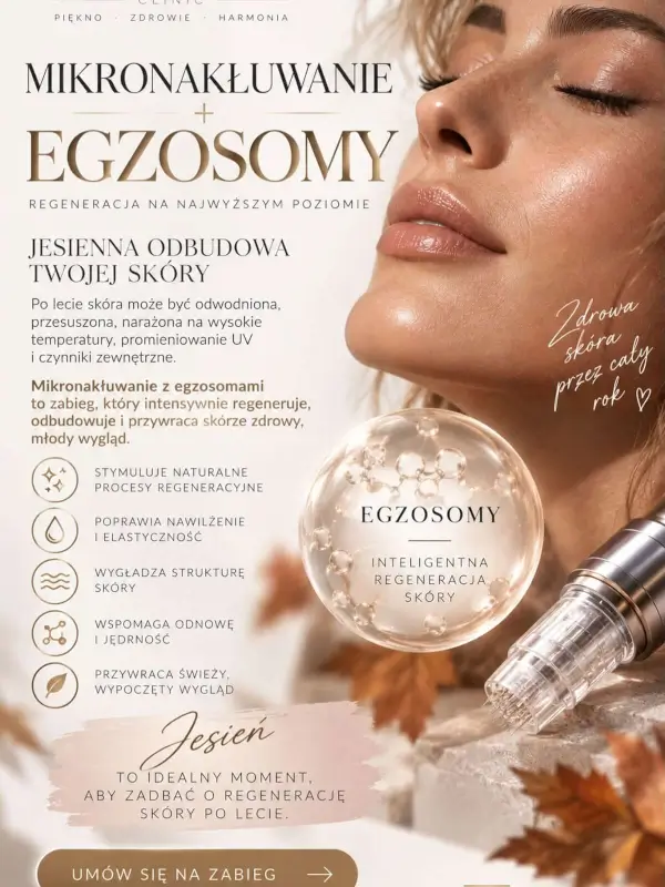 Mikronakłuwanie z egzosomami jako wsparcie skóry po lecie