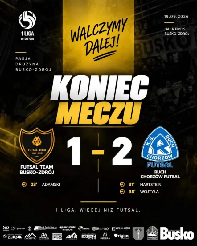 futsal Futsal Team Busko-Zdrój przegrał na inaugurację I ligi