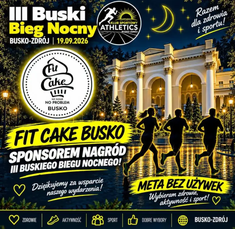 Fit Cake Busko wspiera III Buski Bieg Nocny