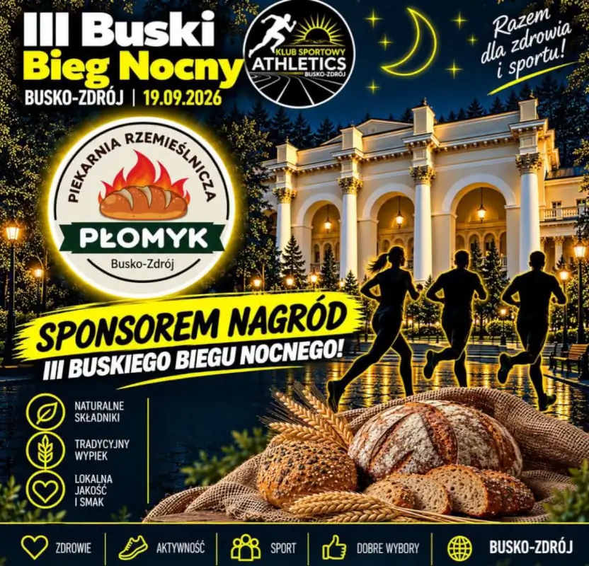 Piekarnia Płomyk wspiera III Buski Bieg Nocny