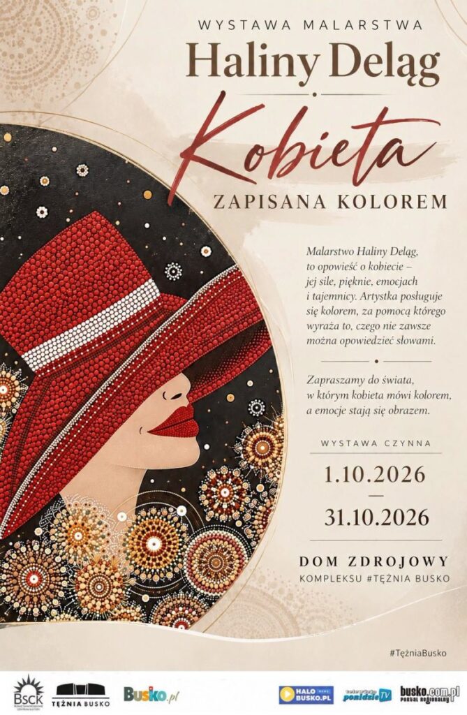 Kobieta zapisana kolorem wystawa malarstwa - kobieta pisana kolorem w busku-zdroju