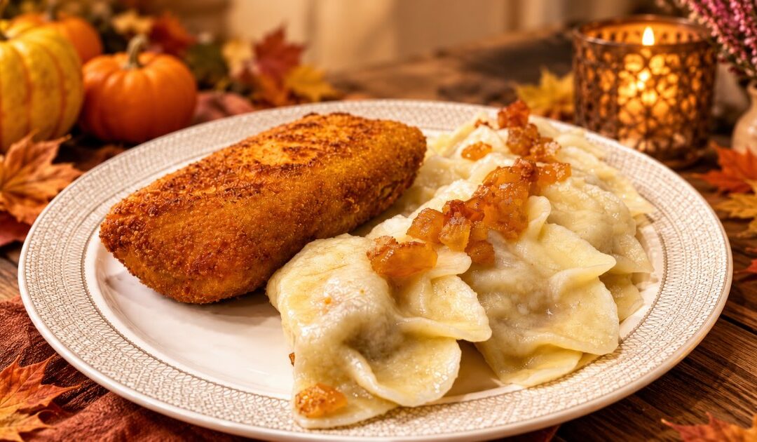 Jesienne pierogi z pieczarkami w menu Pierogarni Monilla