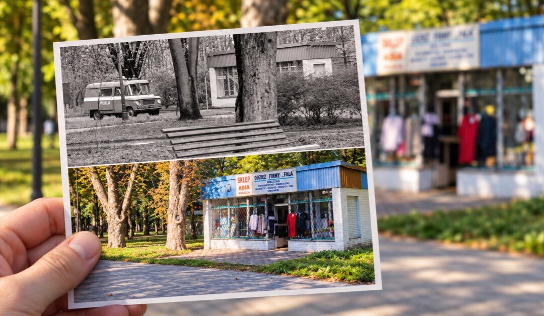 Park Zdrojowy się zmienił, ale kiosk pozostał niemal taki sam