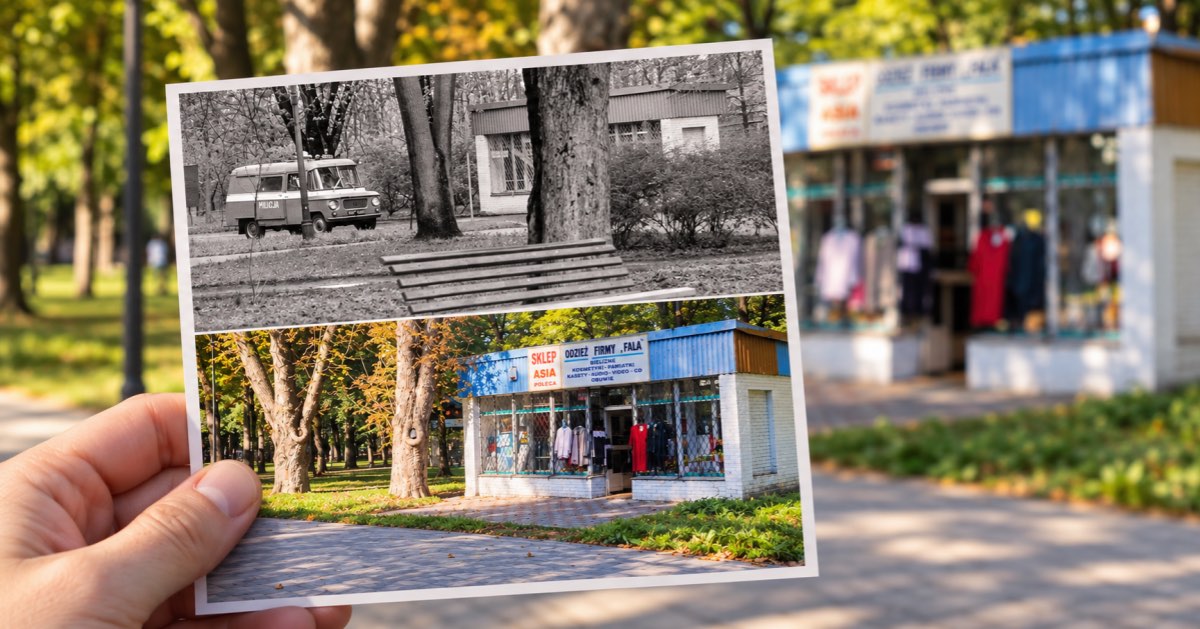 Park Zdrojowy się zmienił, ale kiosk pozostał niemal taki sam