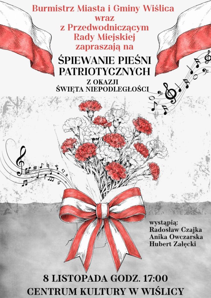 śpiewanie pieśni patriotycznych w wiślicy