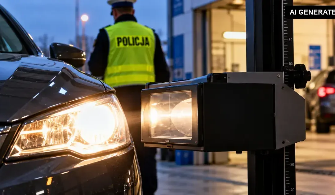Darmowe sprawdzanie świateł w powiecie buskim. Policja wskazała dziewięć stacji