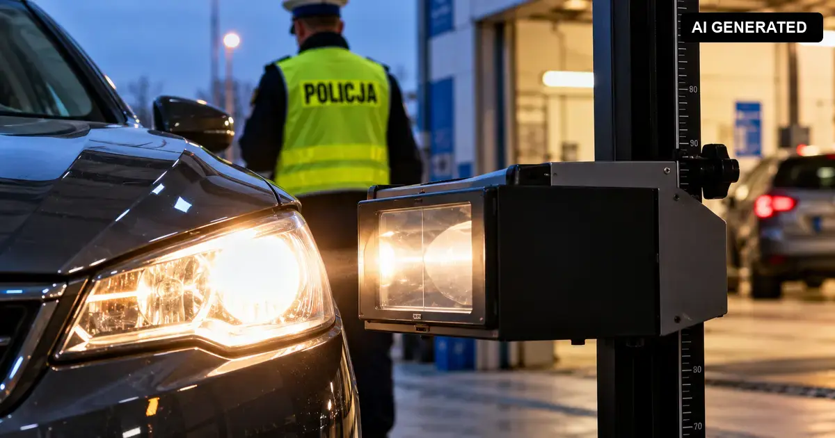 Darmowe sprawdzanie świateł w powiecie buskim. Policja wskazała dziewięć stacji